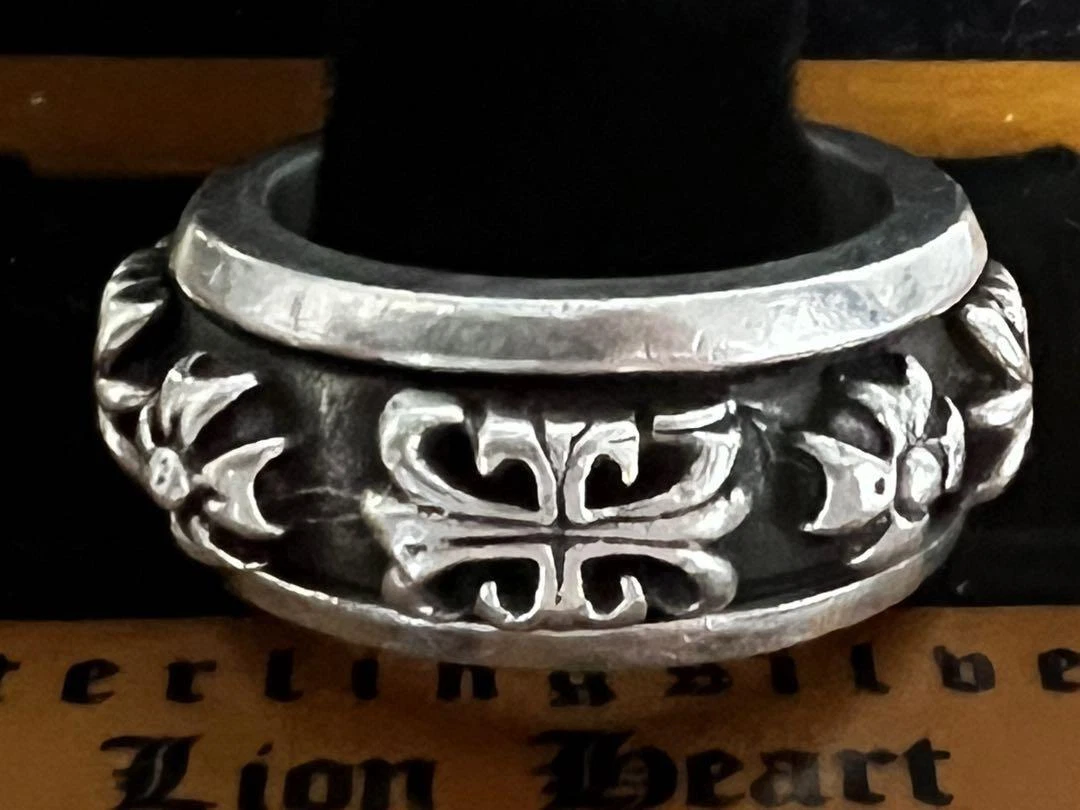Used 90s A&G wide cross bund spinner ring925 Japan | eBay