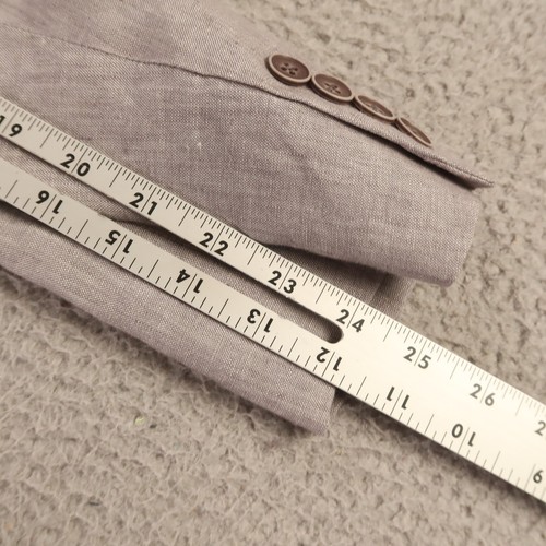 Tommy Hilfiger Jacket L Gray 100% Linen Hopsack Blazer Sport Coat 44R - Picture 15 of 15