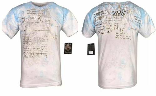 ARCHAIC by AFFLICTION Men's T-Shirt CASCO Eagle White Tattoo Biker S-4XL $40 NW - Picture 2 of 9