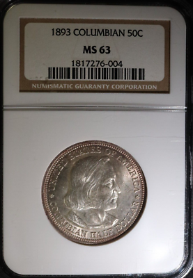 1893 Columbian Exposition Silver Half Dollar NGC MS63 | eBay