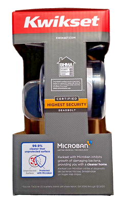 KWIKSET 92580-020 Deadbolt keyed one side, SmartKey, Matte Black