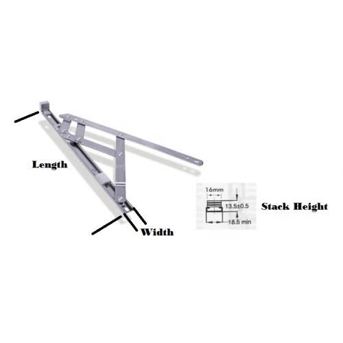 20" Top Hung Window Friction Hinges (pair) - Picture 2 of 3