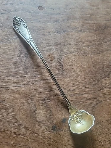 Antiqie TOWLE Sterling Silver RUSTIC 4 5/8" Mustard Ladle Mono'd HCC