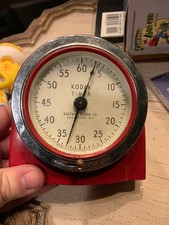 Vintage Kodak Timer - Red - Wind up - Tested and Works