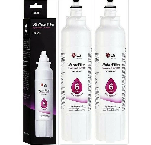2 PACK LT800P Fit LG LT800P Black Replacement Refrigerator Water Filter New, USA