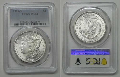 1921-S Morgan Dollar, PCGS MS64  #7674