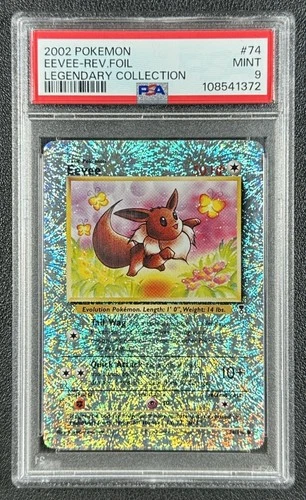 EEVEE PSA 9 (27 HIGHER) 2002 POKEMON LEGENDARY COLL #74/110 REVERSE HOLO 1372