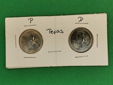 Lot 399  , 2 x Quarter USA 2004 Texas P und D , 2 x 25 Cents, unc
