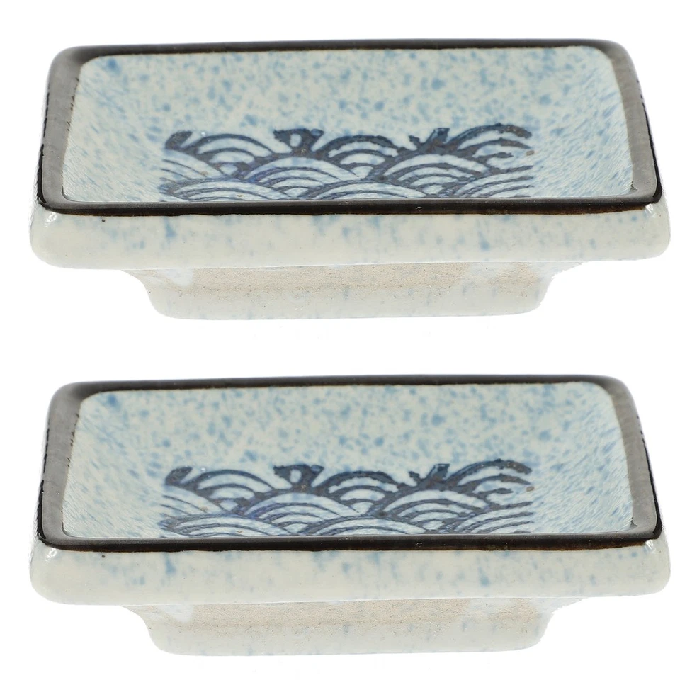  2 Pcs Seewellen Dip -Saucenschale Japanische Dipschale Würzgeschirr Aus Keramik