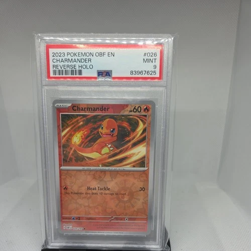 PSA 9 Charmander 026/197 Obsidian Flames Reverse Holo