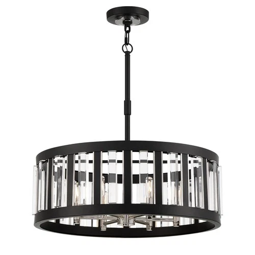 Minka Lavery 5495 Majestic Splendor 6 Light 26"W Pendant - Polished Nickel / - Picture 2 of 2