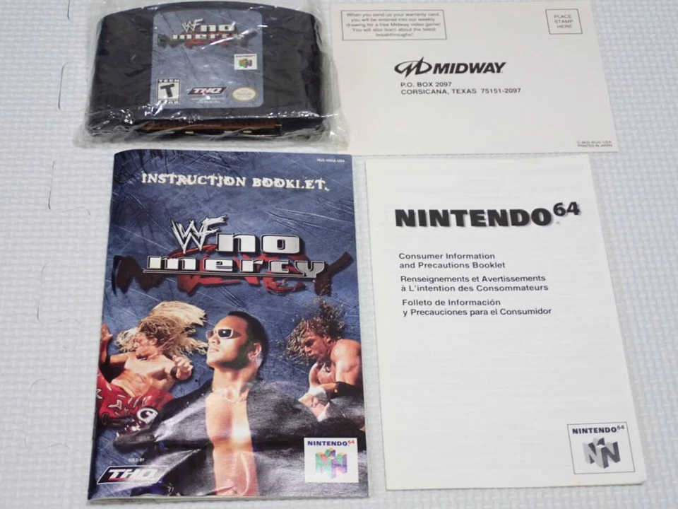 N64 WWF No Mercy USA Version Box Manual Cartridge Complete Tested - Image 2 of 4