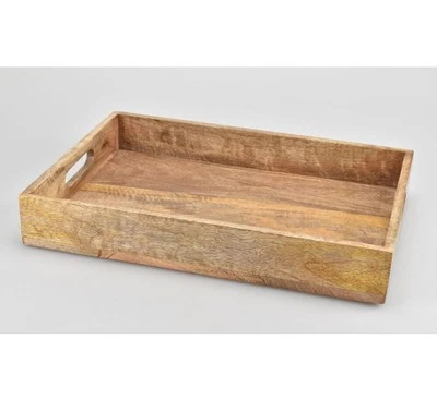 4x BURI Servierbrettchen Tablett Mango Holz Griff Schneiden Küchen Kochen Speise - Bild 1 von 2