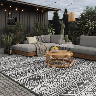 B-WARE EVOCAMP Outdoor Unterlage 250x300 cm, grau-weiß, aus Kunststofffasern
