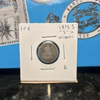 1875 Seated Liberty Dime Silver San Francisco 'S' in Wreaths Variety