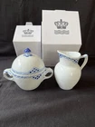 Royal Copenhagen Princess blue Sugar Bowl and Creamer. New in orginal box