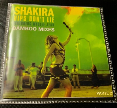VERY RARE BRAZIL PROMO CD SINGLE SHAKIRA - HIPS DON'T LIE BAMBOO REMIXES PARTE 2