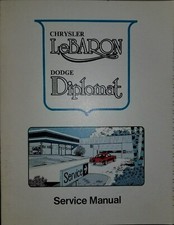 Manuel d'entretien diplomate Chrysler Dodge LeBaron 1977