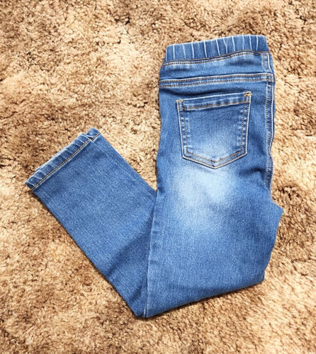 K/14 Fabkids Girl's 6 Denim Jeans Sequenced Hearts On Knees Stretch Waist Casual - Picture 7 of 9