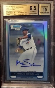 2012 Bowman Chrome Draft Marcus Stroman Refractor Auto RC BGS 9.5/10 Gem Rare
