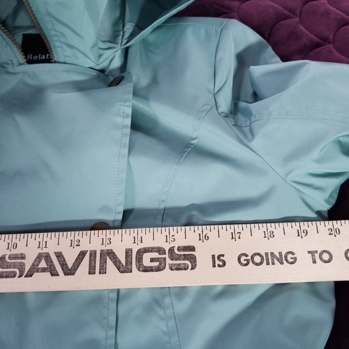 NWT 140$ Relativity Jacket Hooded Coat Menthol Green Womens Medium Snap Zip - Picture 8 of 10