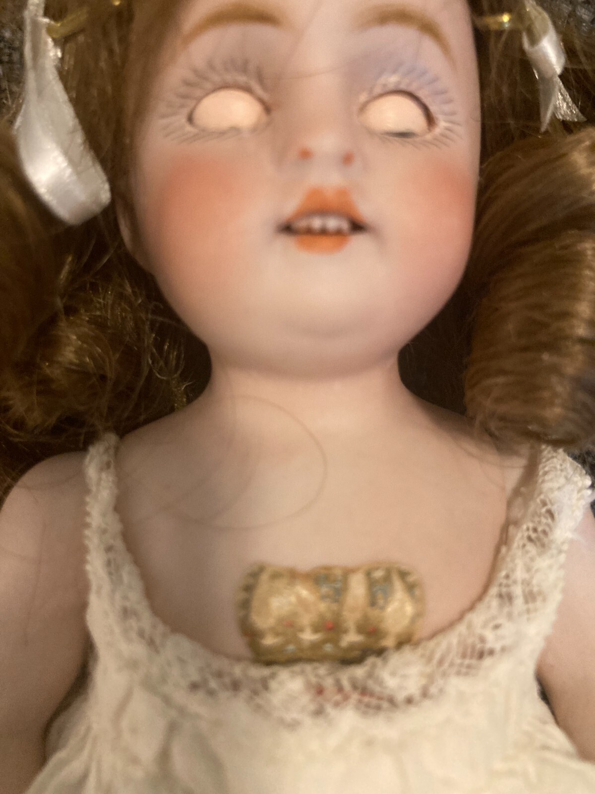 Antique 1915 Kestner 7" all bisque doll sleep eyes teeth crown label eBay