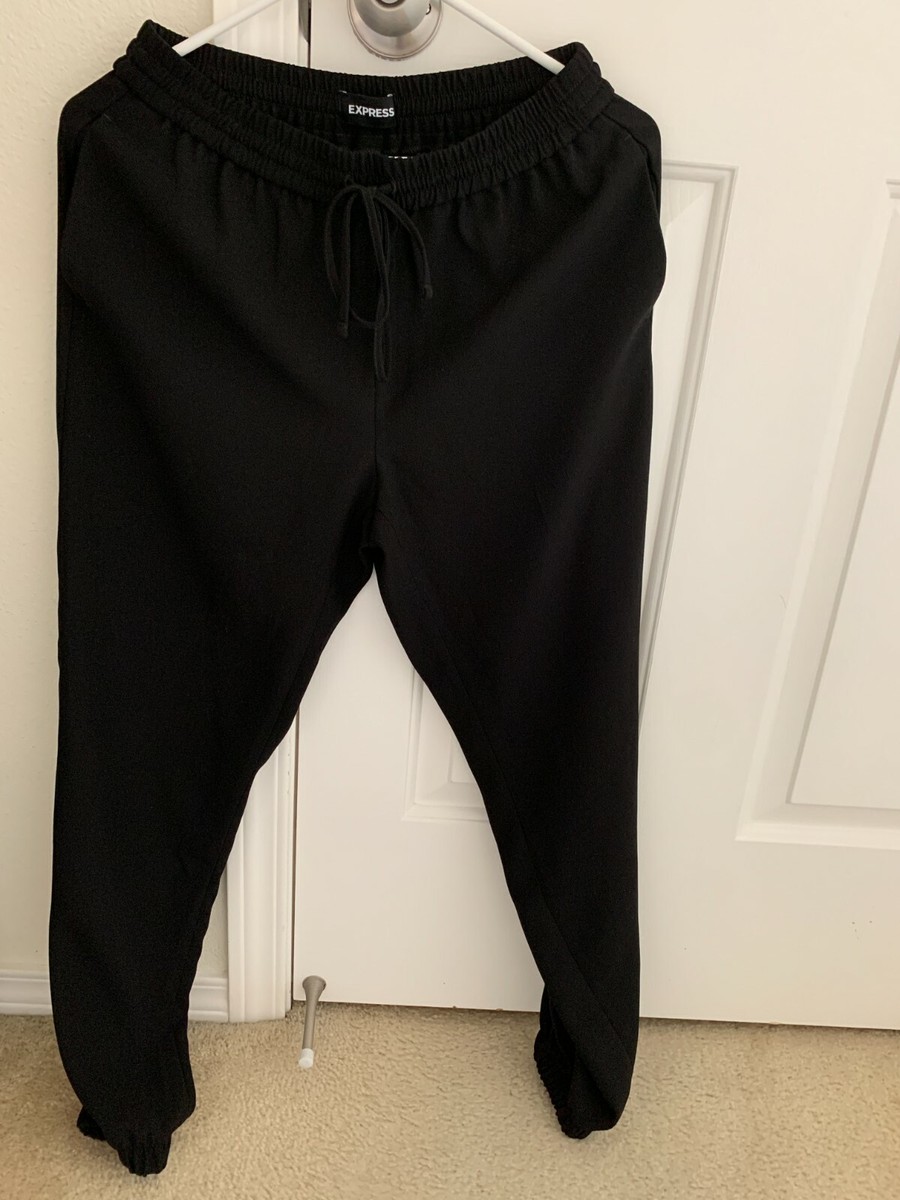 New Without a Tags Womens Express Black Crepe Pull On Jogger Pants Size  XS/TP