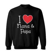 I Love Nana And Papa - Love Cute Family Grandma Grandpa Toddler Crewneck Sweater