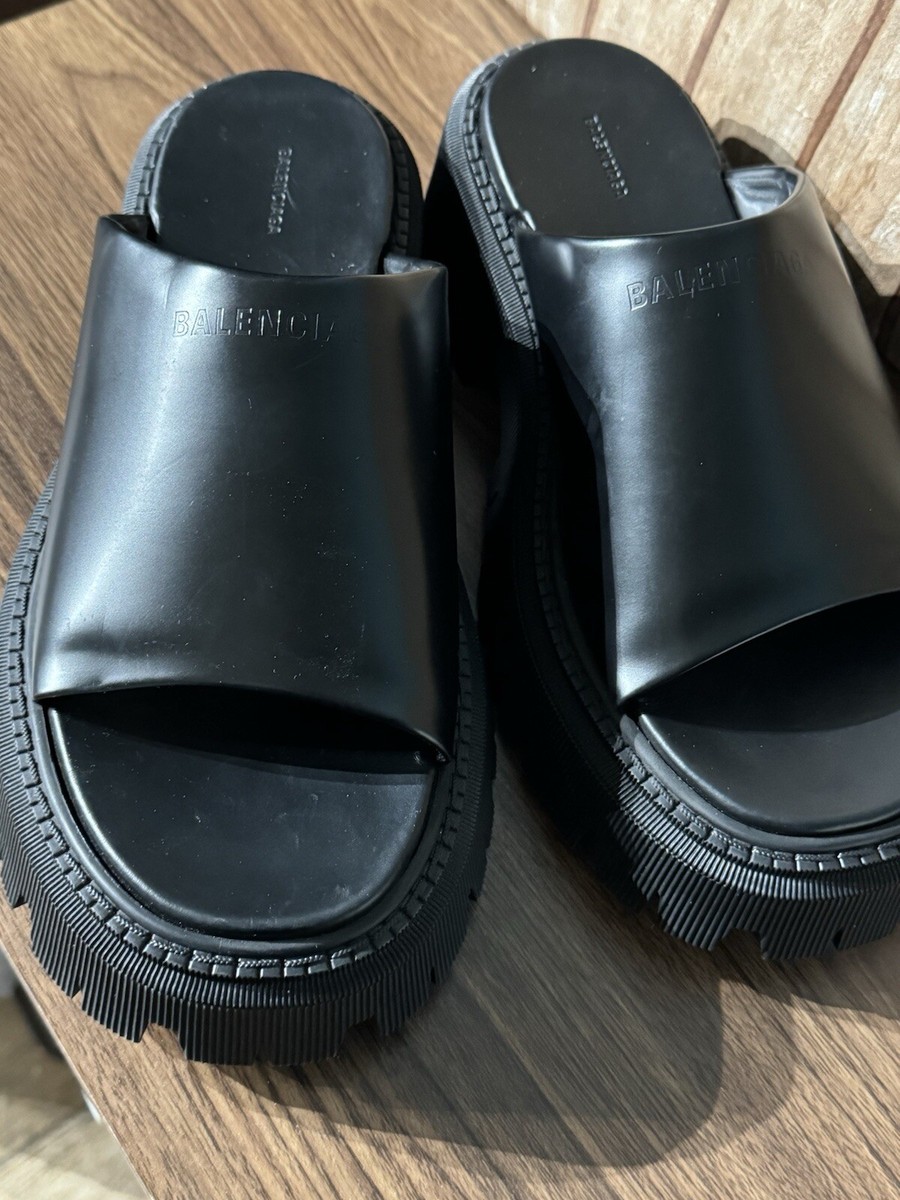 Balenciaga Tractor Slippers Size 38 Women's Slides Made In Italy