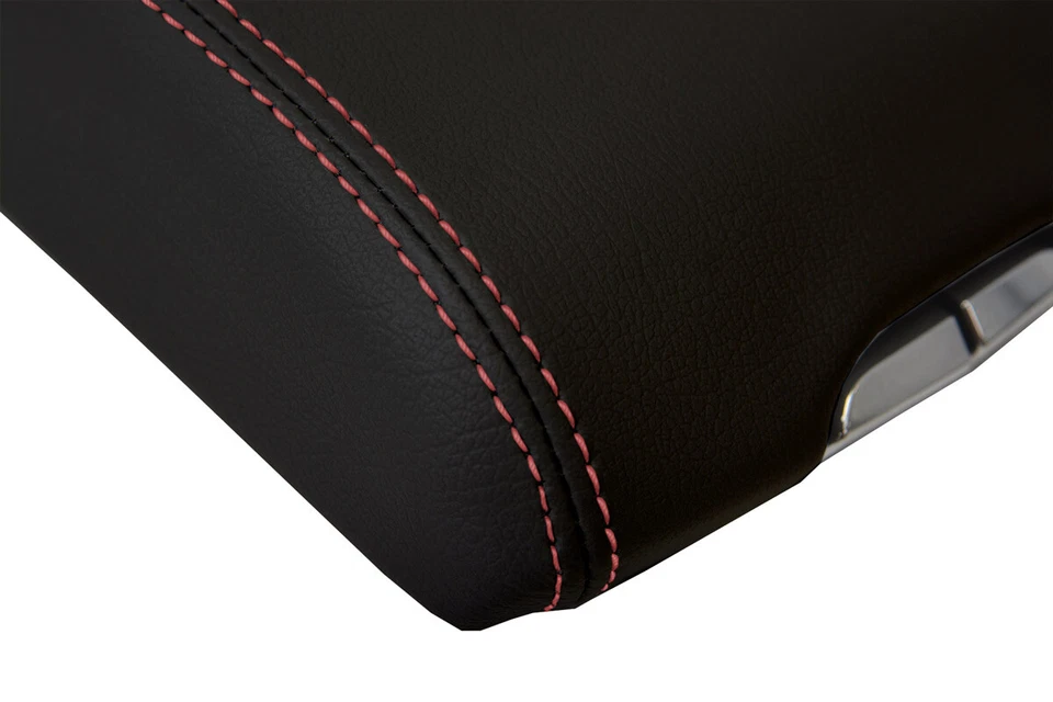 Fits 2010-2016 Cadillac SRX PVC Leather Console Lid Armrest Cover Red Stitch - Imagem 3 de 4