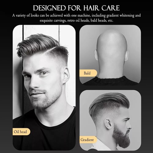 Cordless Hair Clippers for Men Professional Men's USB Rechargeable Hair Trimmer - Picture 9 of 17