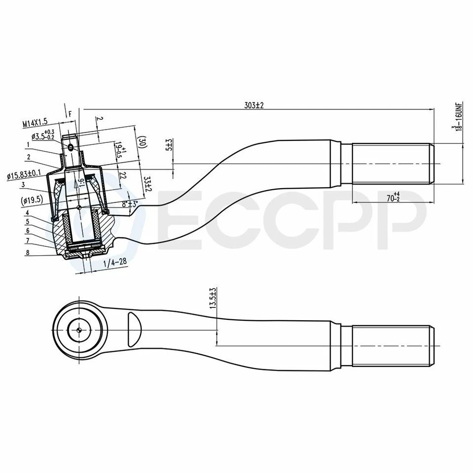 12x For 2000 2002 Ford F-350 Super Duty Sway Bar Tie Rod Front Lower Ball Joints - Image 3 of 4