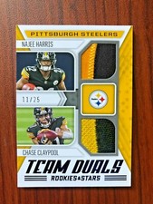 NAJEE HARRIS CHASE CLAYPOOL 2021 Rookies & Stars Team Duals Jersey Patch RC /25