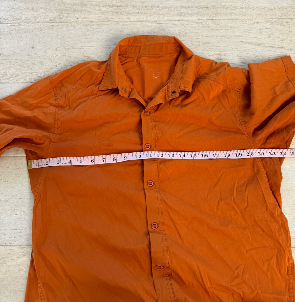 Camicia da uomo arancione Arc'teryx TRANSEPT elasticizzata SS taglia XL