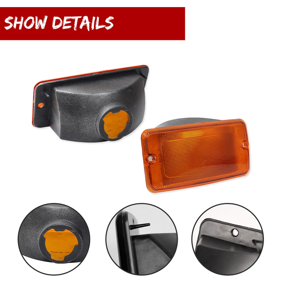 Для 1997-2006 Jeep Wrangler TJ желтый бампер сигнал крыла боковой габаритный фонарь 4 шт. - Изображение 3 из 4