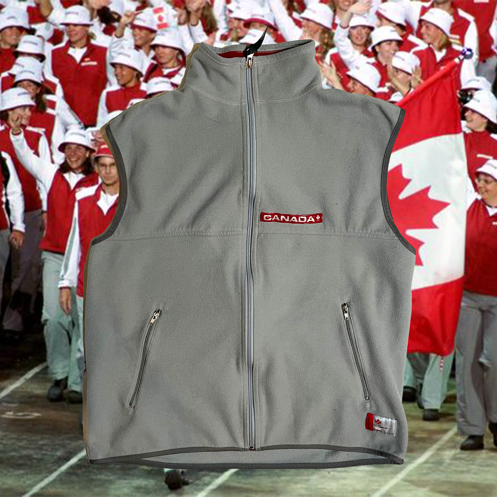 2000 Sydney Olympics Team Canada XL Fleece Vest Vintage Collectible