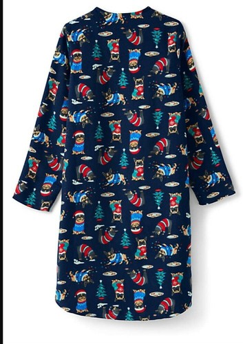 NEW Lands End DoGs Holiday NIGHTGOWN sz 4 pajama winter 4t girl Christmas - Picture 4 of 4