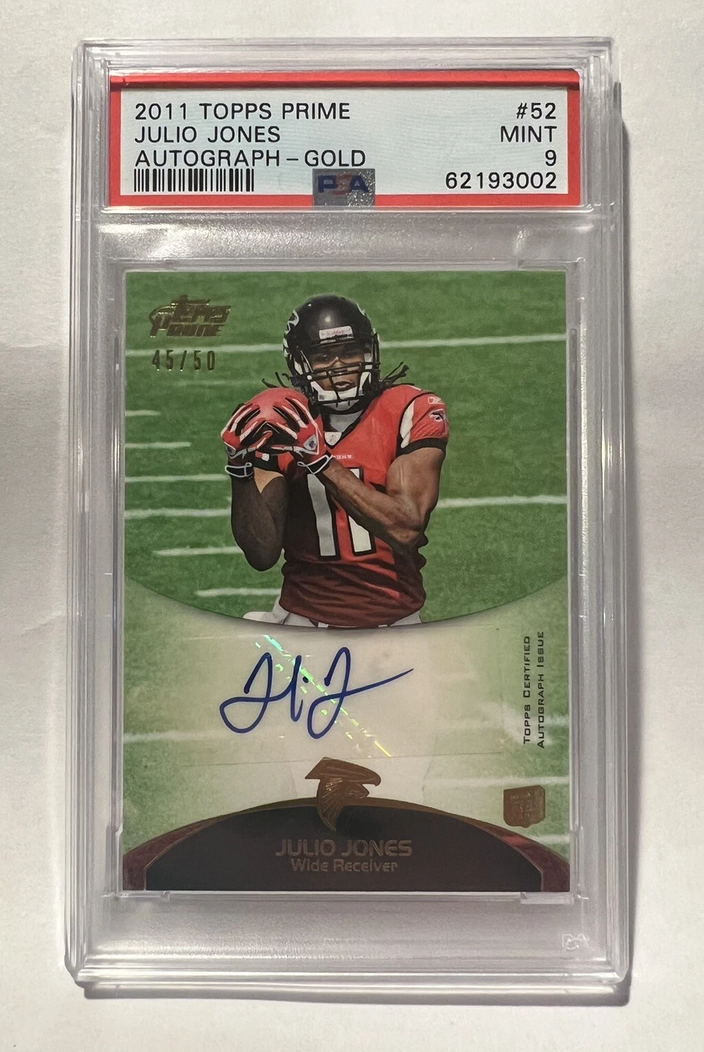 Julio Jones Topps Prime #52 Autograph-Gold