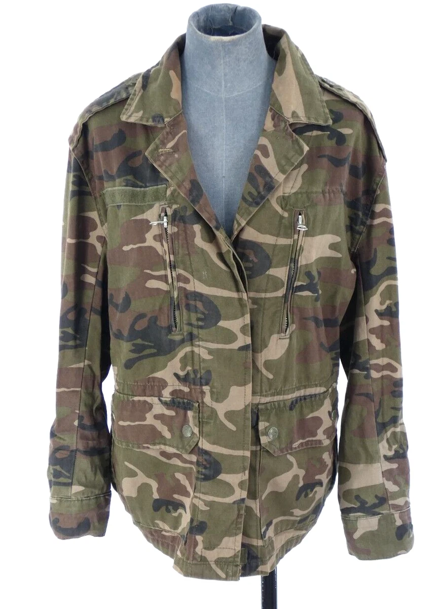 Petite top camouflage jacket