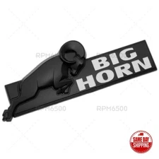Black White Big Horn Leaping Ram Rear Body Badge Emblem Nameplates for Ram Dodge