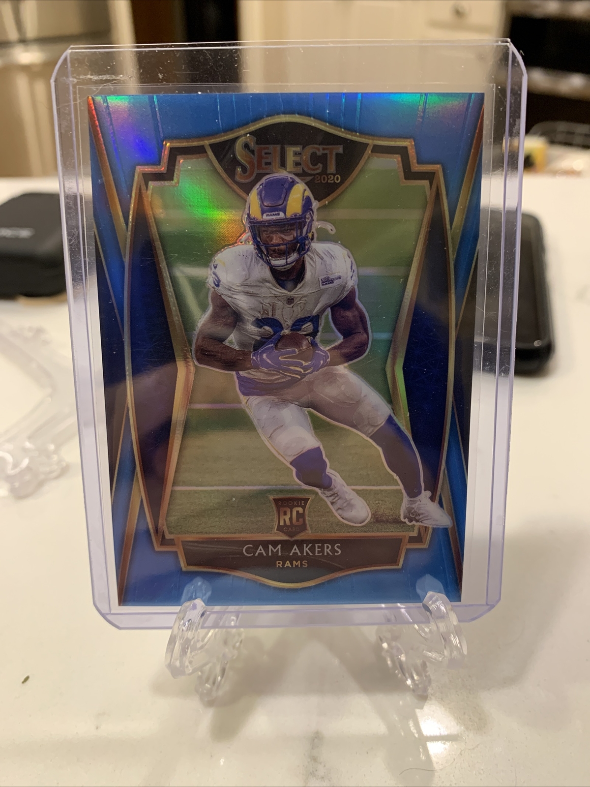 2020 Select Cam Akers Light Blue Prizm Premier Level /99