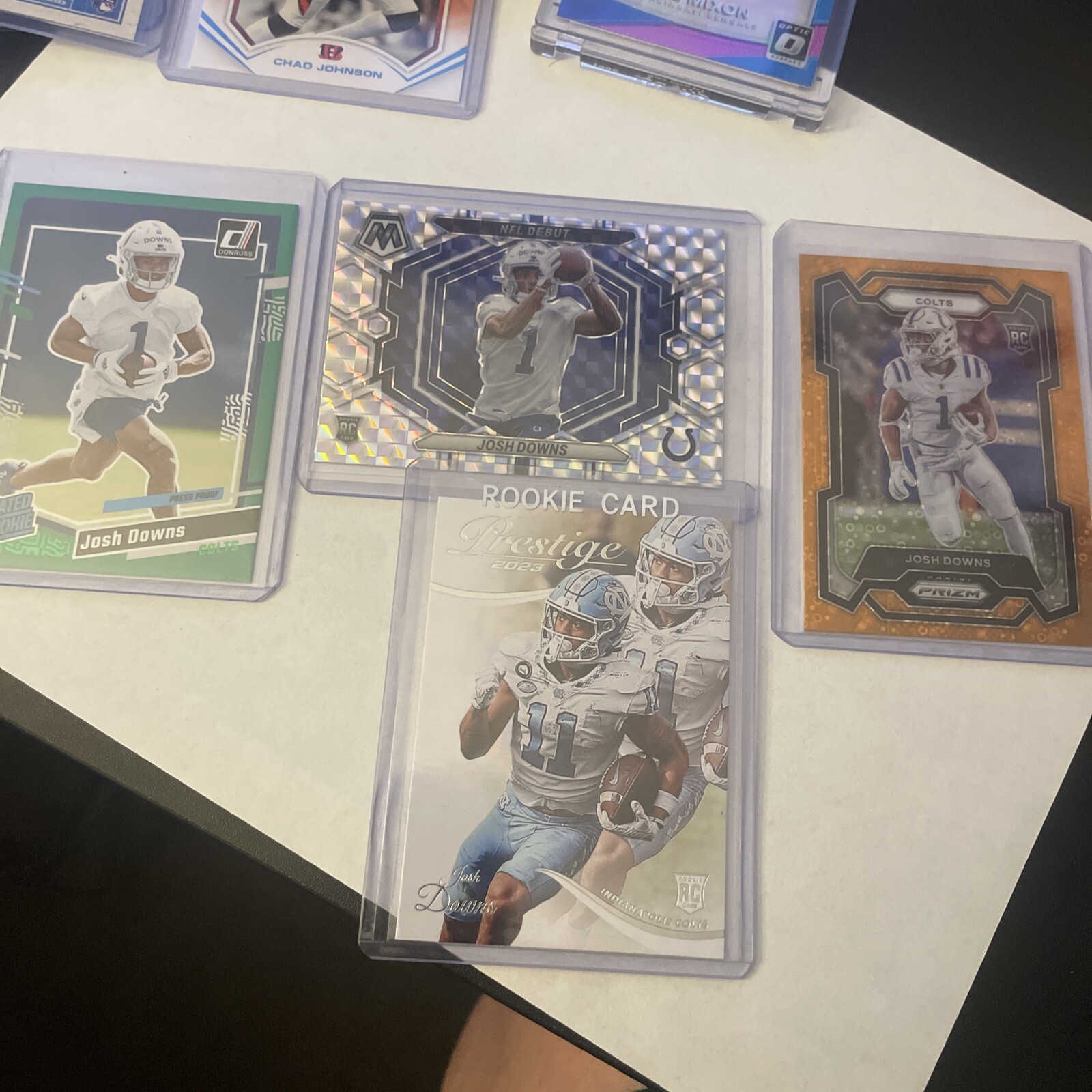 2023 Panini Prizm Josh Downs Rookie Orange Disco RC #345 Indianapolis Colts 🔥