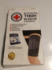 Thigh Compression Sleeve for Women and Men, Breathable Leg Wrap Black