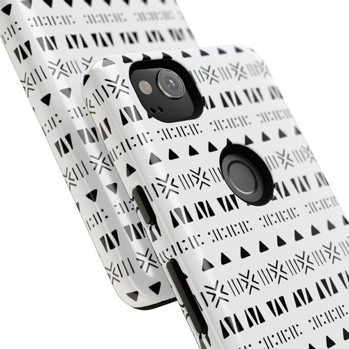 Black and White Southwestern Aztec Pattern Google Pixel Tough Cases - 第 118/131 張圖片