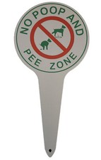 No Poop Or Pee Zone Yard Sign-T8