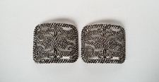 Pair of Antique/Vintage MADE IN FRANCE Cut Steel Shoe Buckle Clips