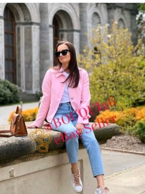 ZARA woman アウター ZARA WOMAN WATER AND WIND PROTECTION OVERSIZE JACKET PINK SZ