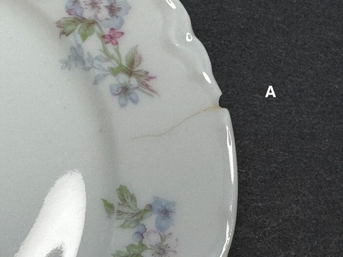 Vintage Haviland & Co Limoges France Set of 3 Bread Plates Scallop Edge, 6-1/8" - Picture 6 of 8