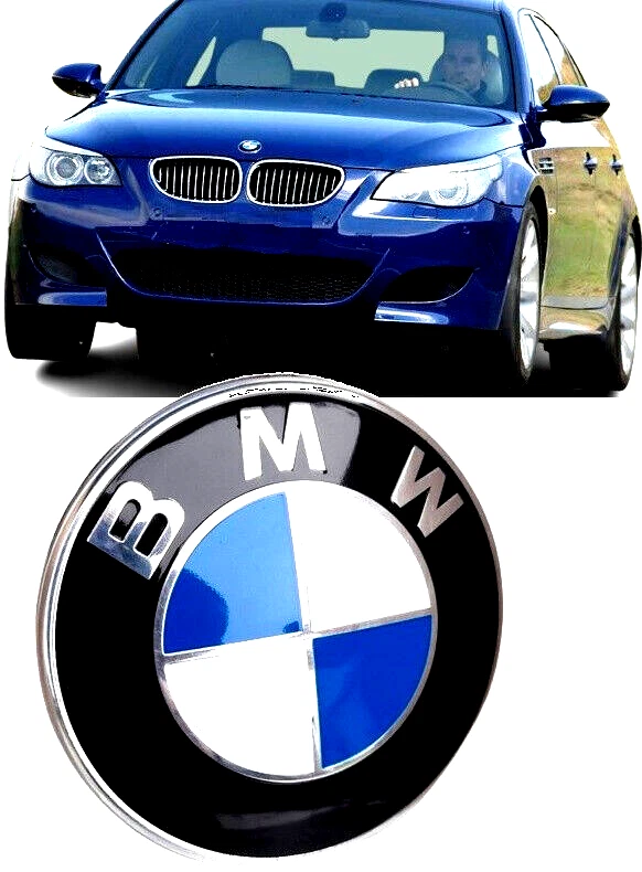 BMW 82mm Car Front Hood Rear Trunk Emblem Badge Logo Genune - Изображение 3 из 4