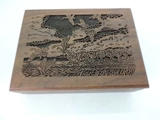 Canadian Geese Vintage Playing Cards 2 Decks Redislip Laser Cut  Storage Box